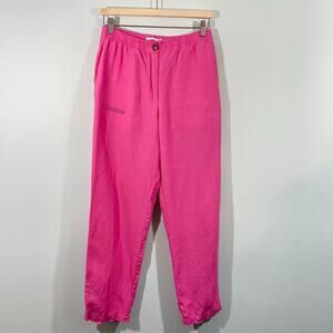 Pangaia Women's Pink Aloe Infused Linen Jogger Pants Size XS